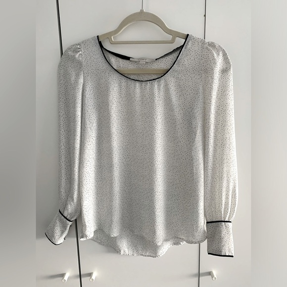 LOFT Tops - LOFT Black and White Polka Dot Blouse